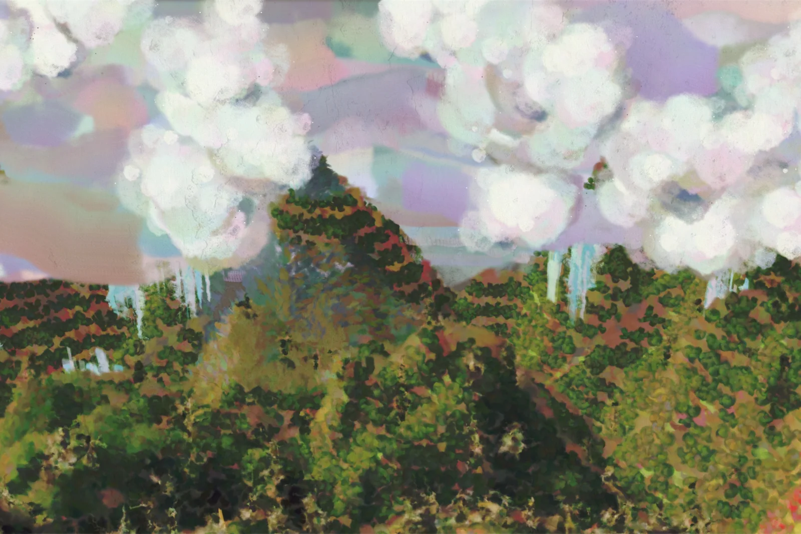 Mountains from a 3D terrain, 28 March 2025
