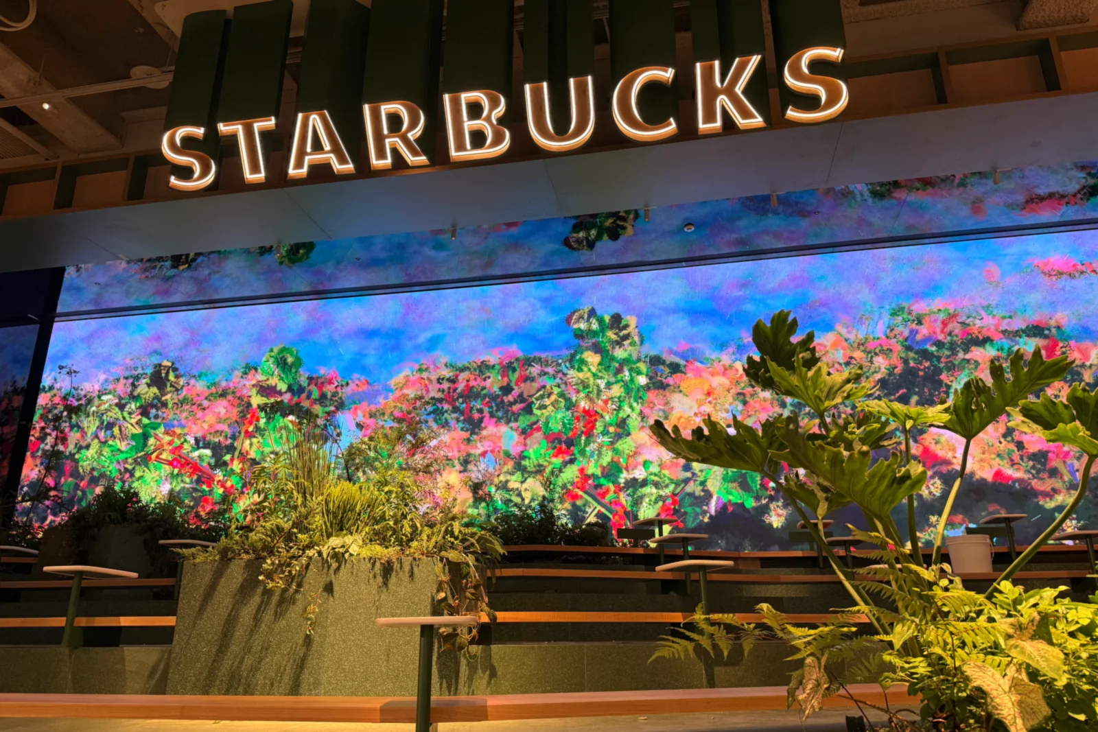 The landscape under the sign, closer