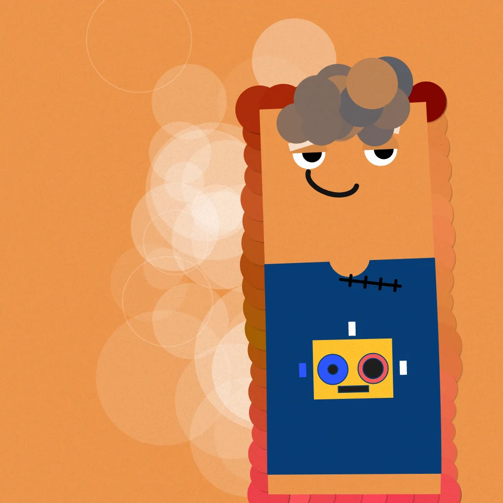 CryptoPochi, A 2022 render: an afro and a camera