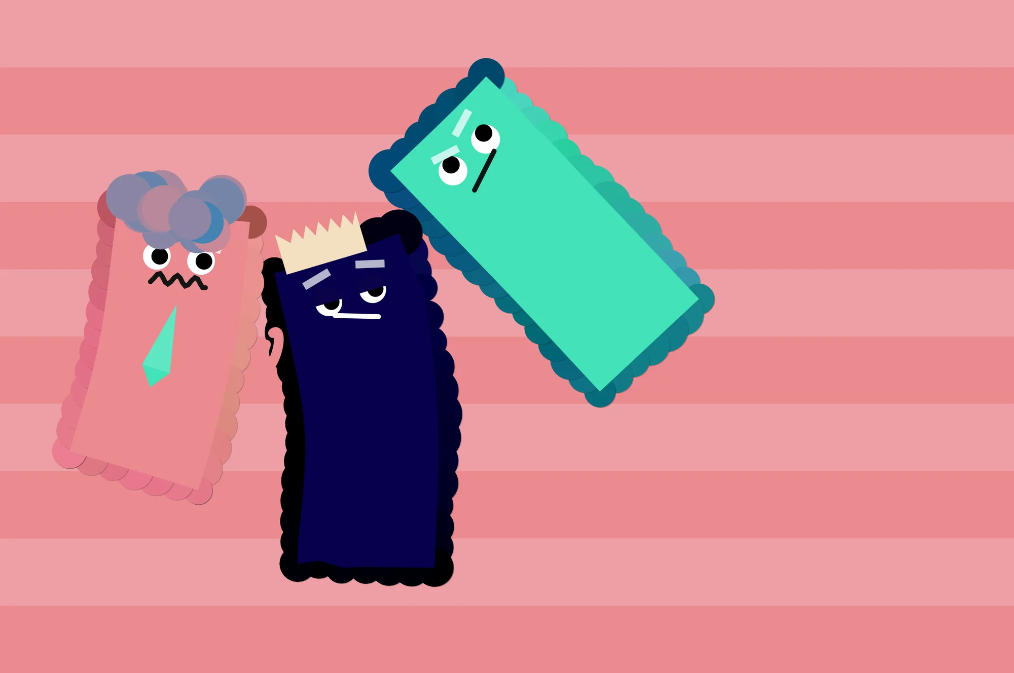 CryptoPochi, Three on pink stripes
