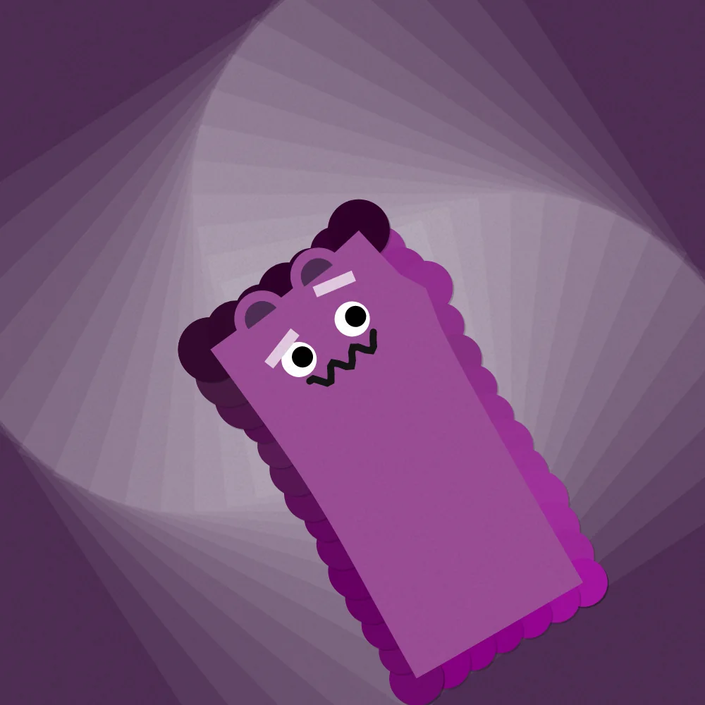CryptoPochi, A 2022 render: a purple spiral