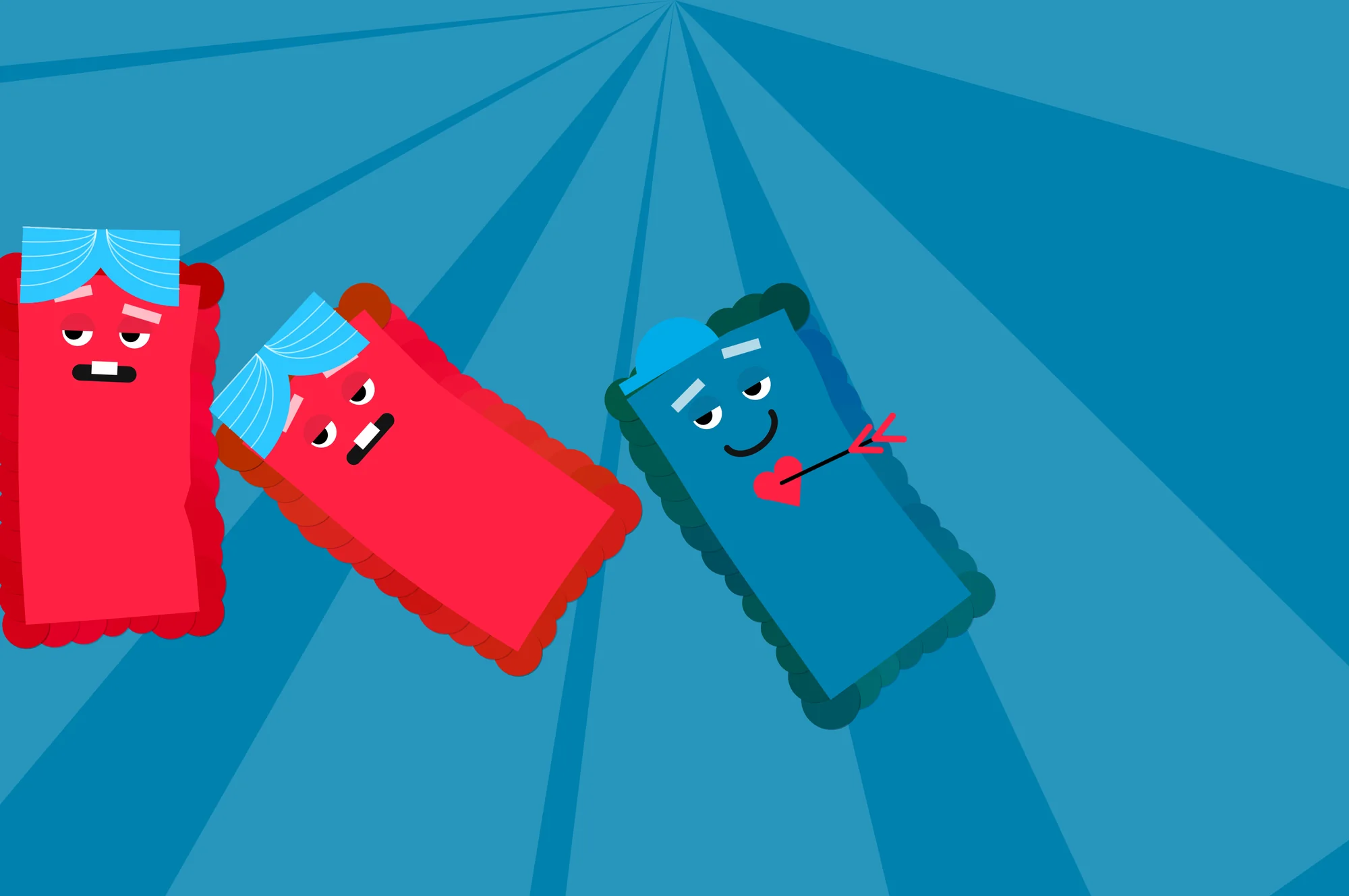 CryptoPochi, Blue rays, a crowd in caps