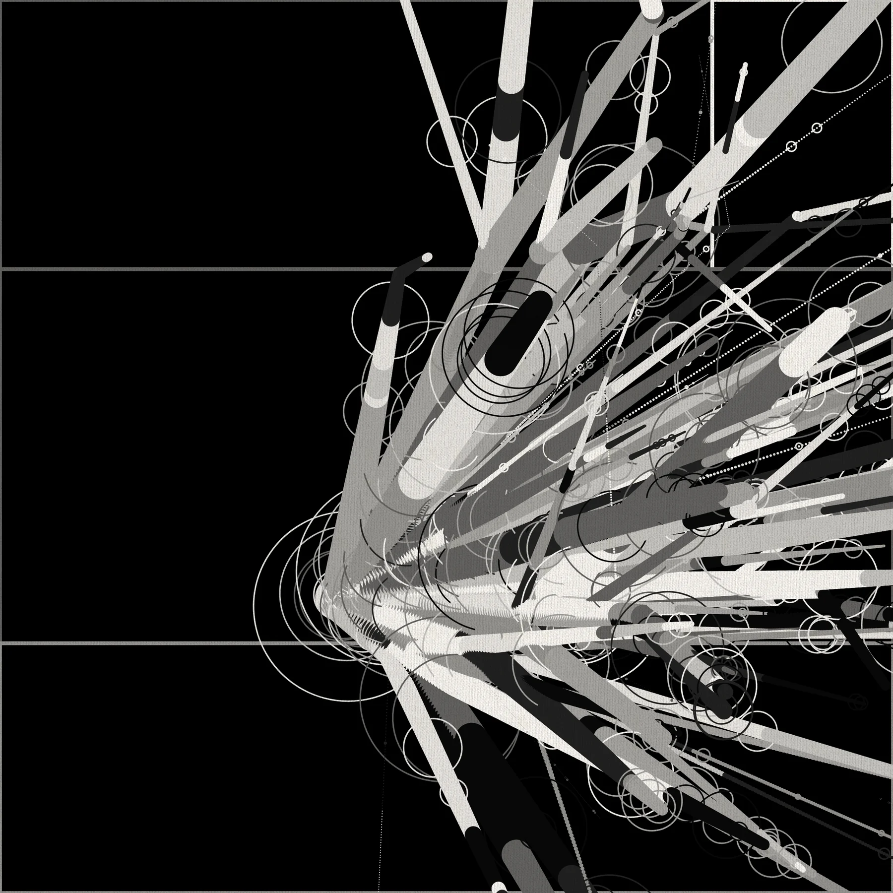 Electriz #1: The first one sold: Paper, wireframe, chaos 0, all straight lines