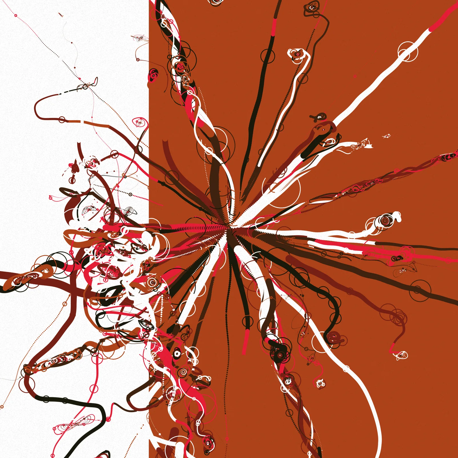 The first version of 4 October 2021: a magenta burst of particles