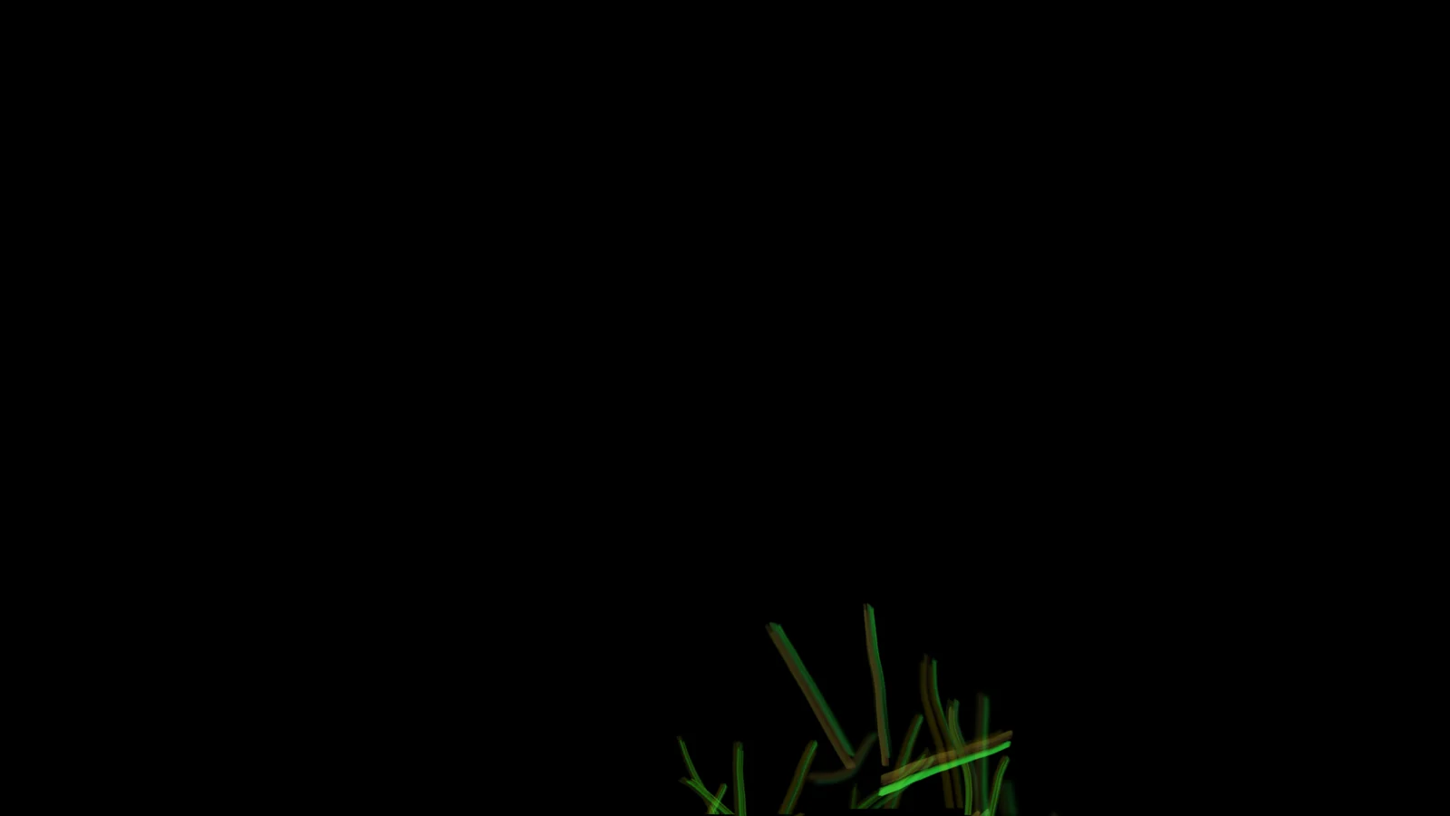 At 0.75 seconds, stems rising from the bottom