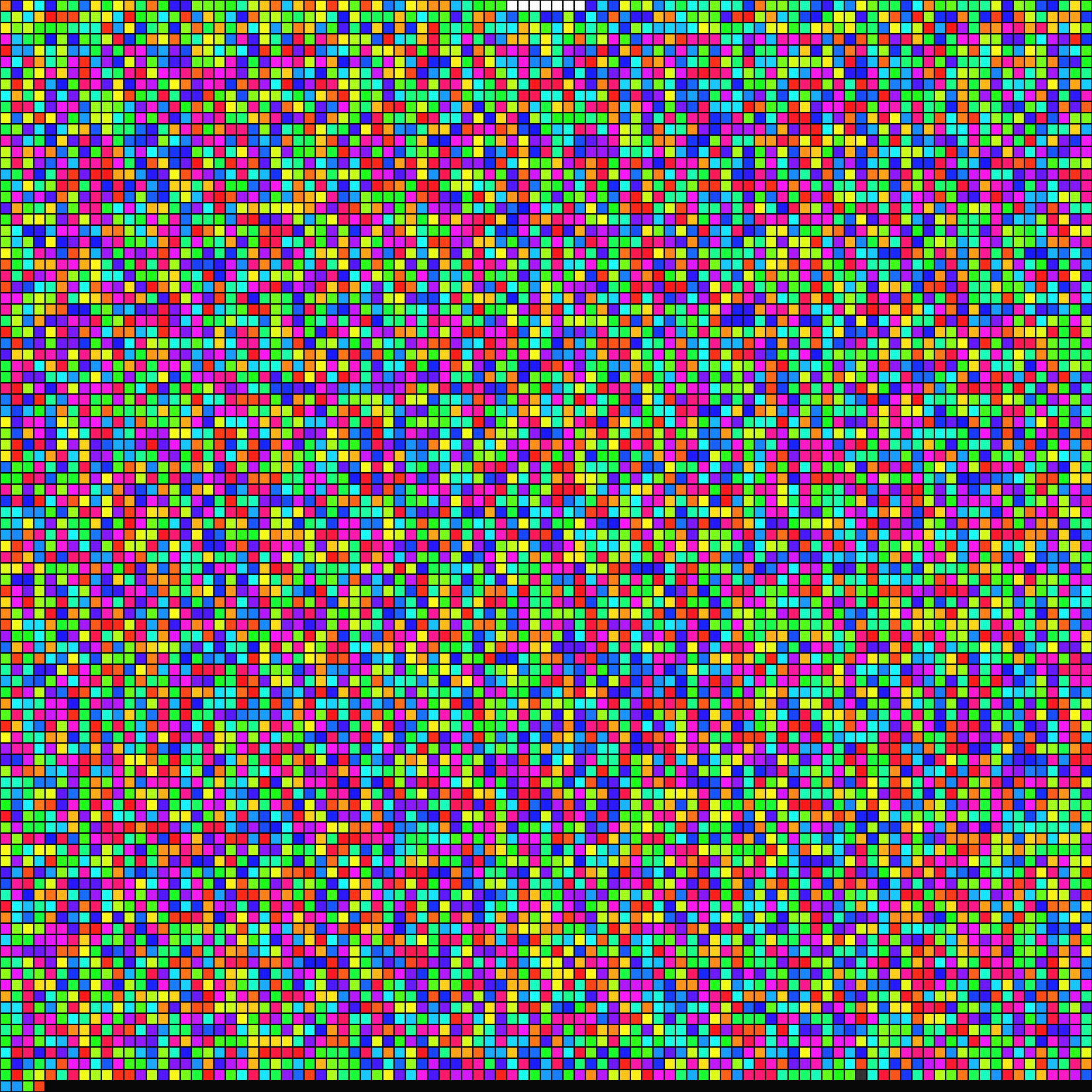 9,316 colour cells, one fish each