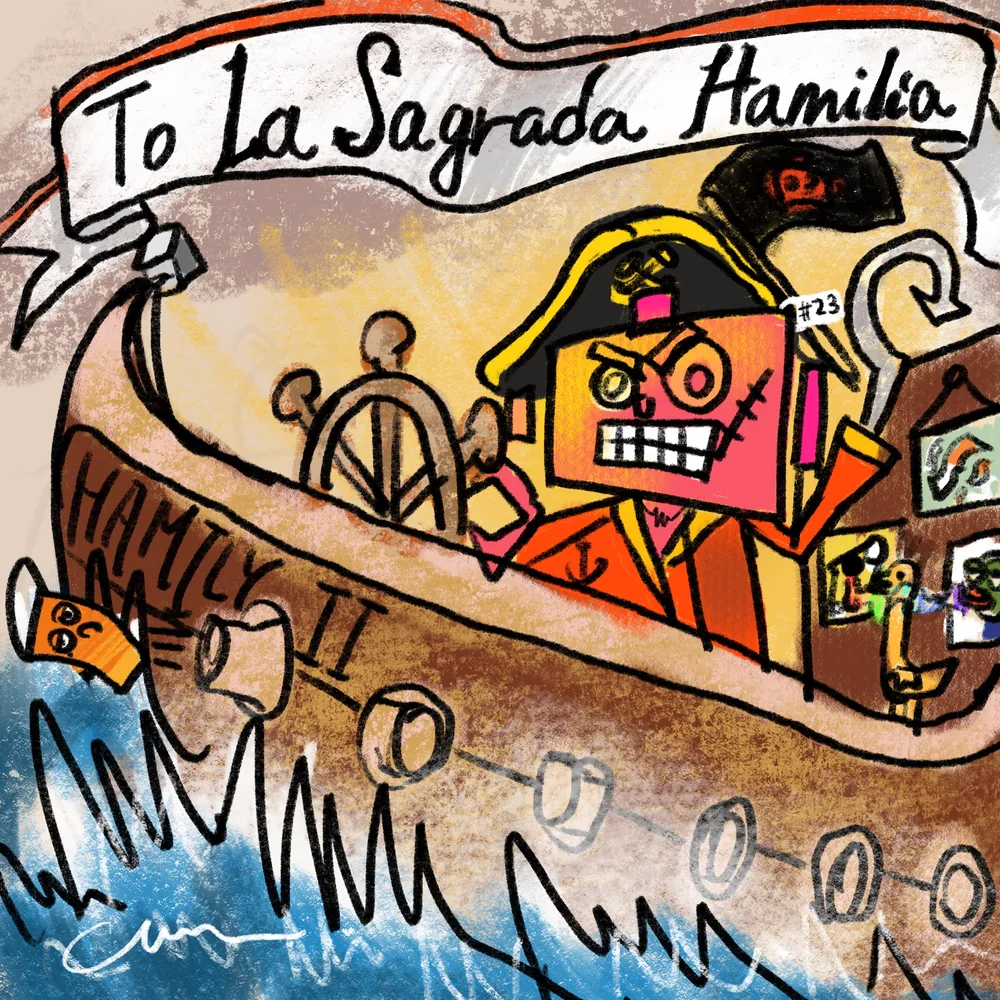 Hand-drawn Craft Ham #23 To La Sagrada Hamilia