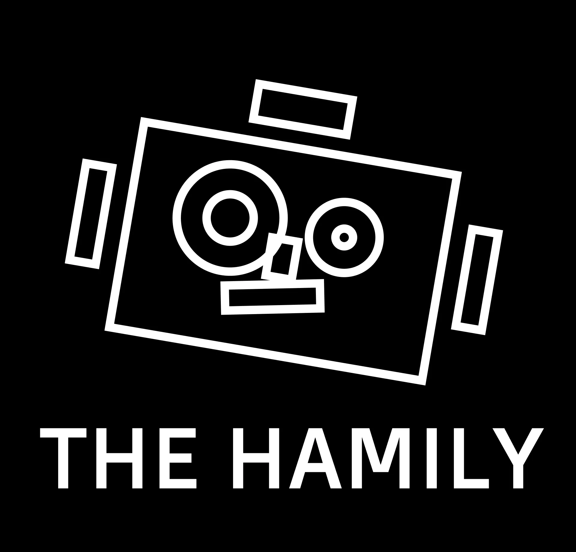 The Hamily logo: a line-drawn robot
