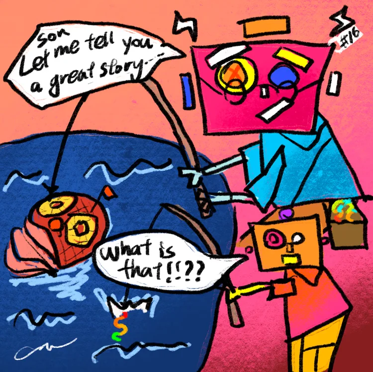 Hand-drawn Craft Ham #16 Son, let me tell you a great story