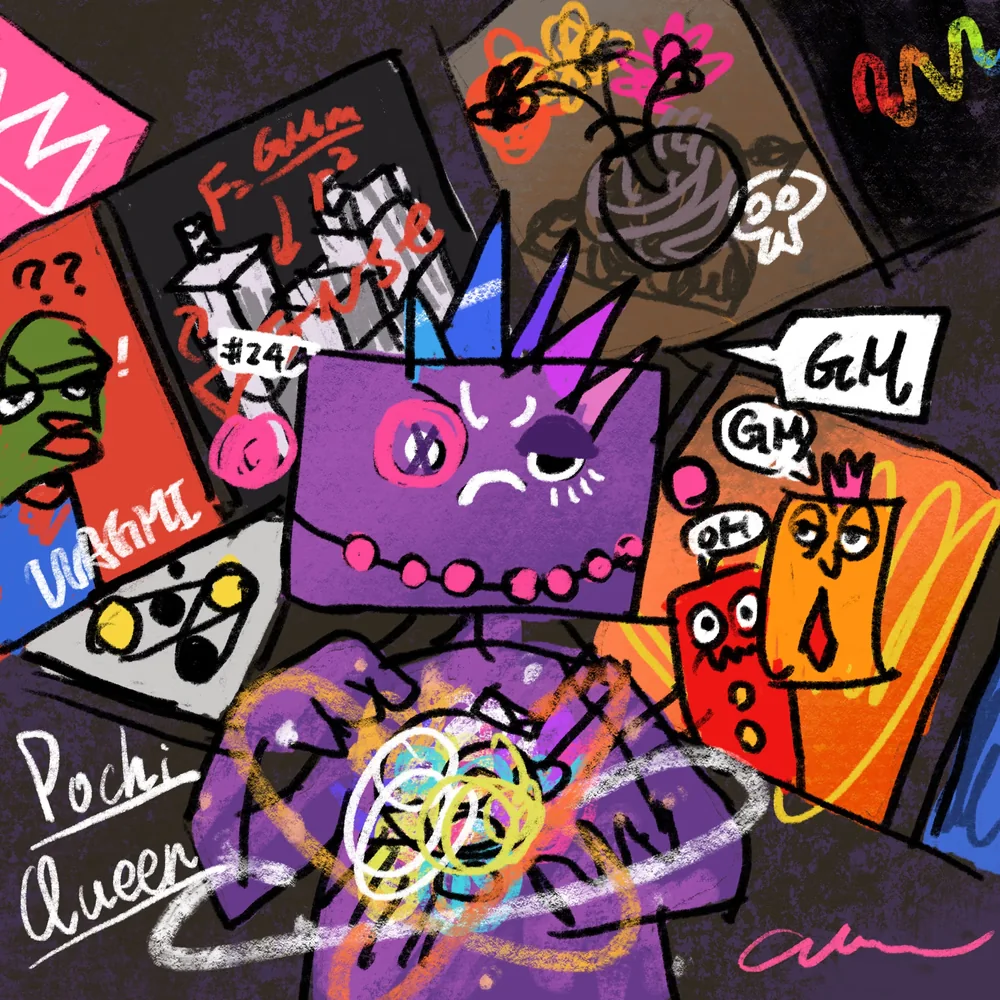 Hand-drawn Craft Ham #24 Pochi Queen