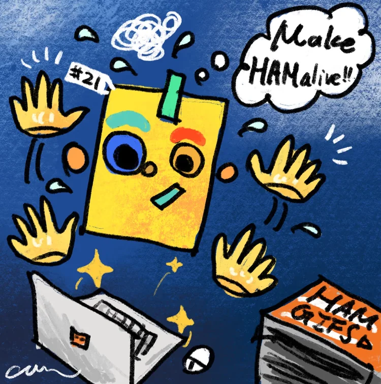 Hand-drawn Craft Ham #21 Make HAM alive