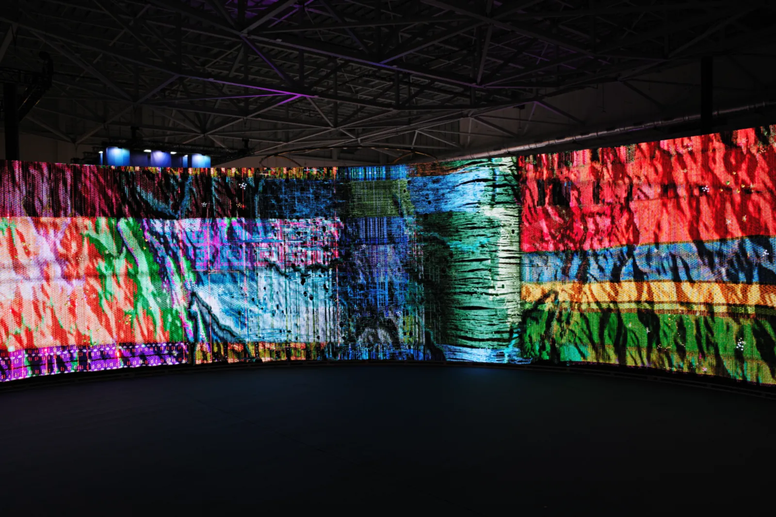 Woven Land, Woven River on site: The whole arc from another angle