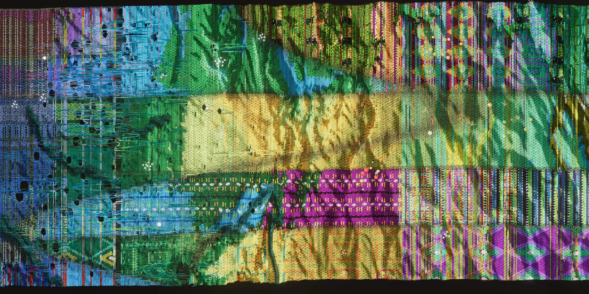 The same terrain woven on another pass