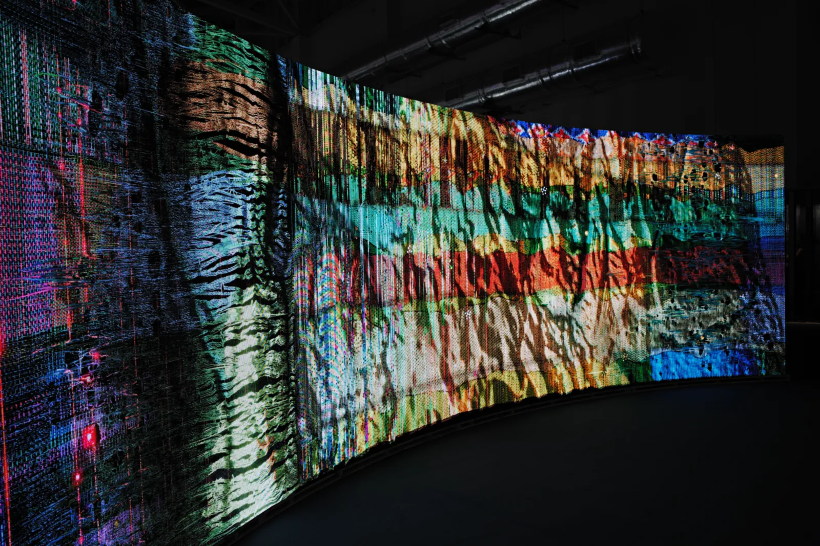 Woven Land, Woven River on site: One side of the ring